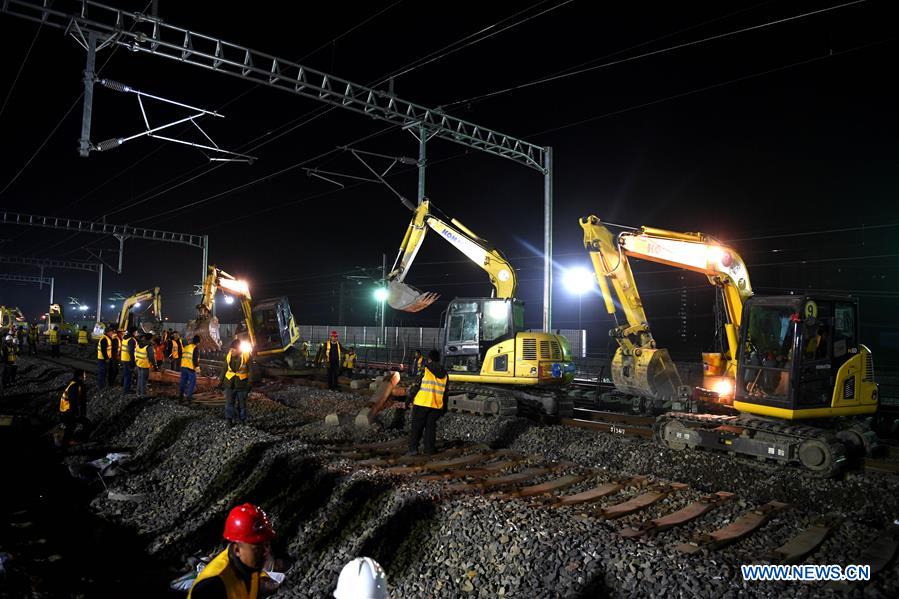 Feidong Railway Station in China's Anhui under transformation