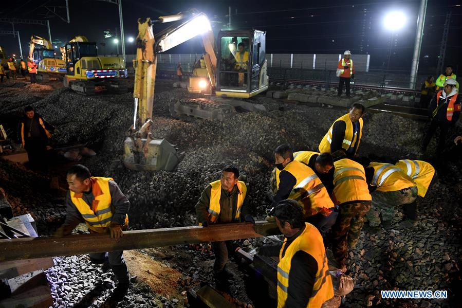 Feidong Railway Station in China's Anhui under transformation