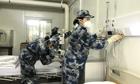 Medical staff make final preparations at Huoshenshan Hospital