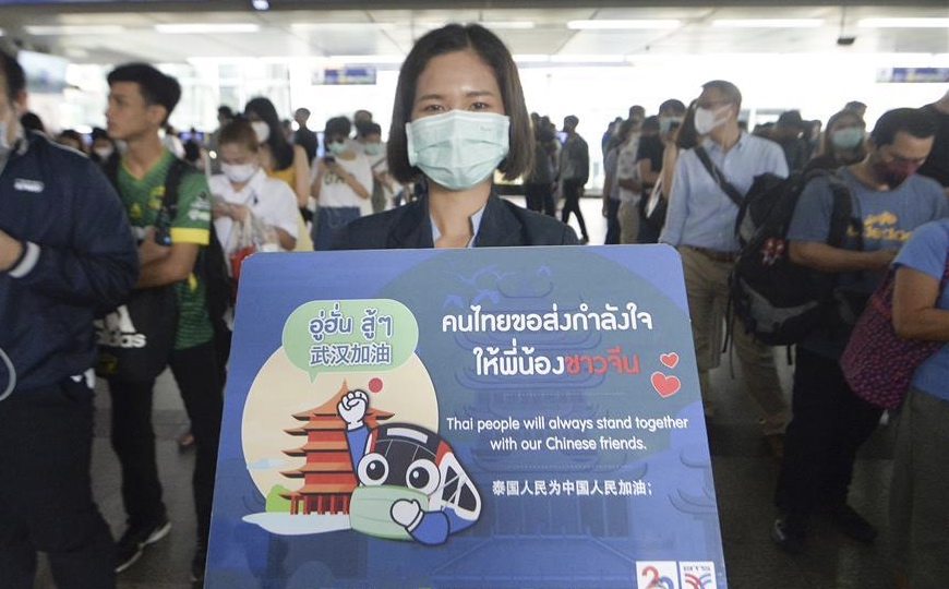 People express support for China's fight against NCP in Bangkok