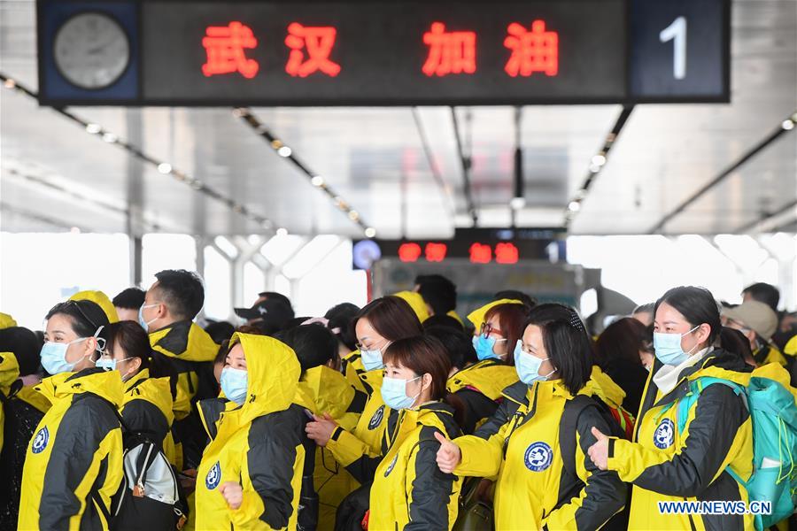 Medical workers from Hunan set off for Wuhan to aid novel coronavirus control efforts