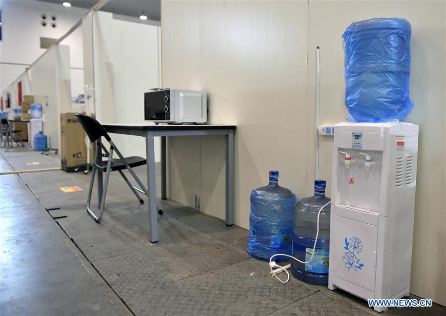 Makeshift hospital ready to receive patients infected with novel coronavirus in Wuhan
