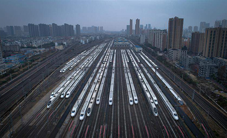 Departure, arrival trains in Hubei suspended or rearranged