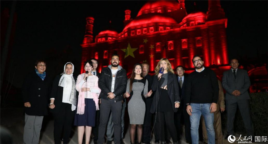 Egypt lights up landmarks with Chinese flag in show of solidarity over coronavirus battle