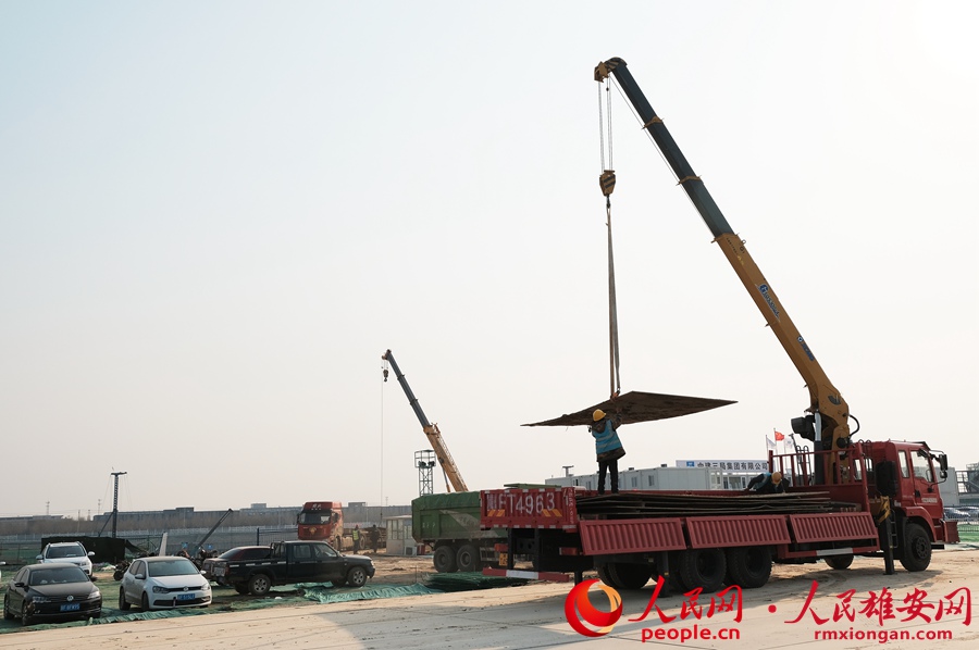 Construction site of the business service center of Xiongan New Area. (Photo/Liu Xiangyang)