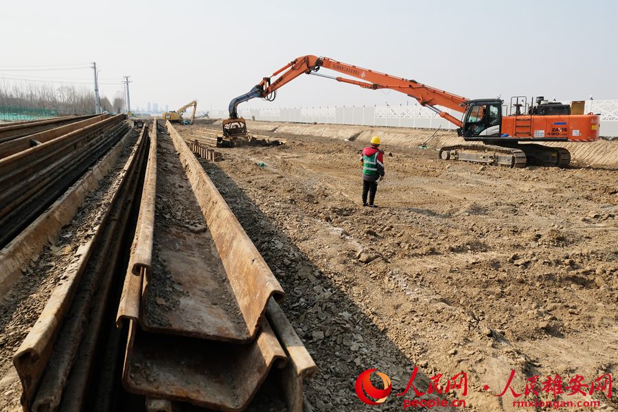 Construction site of the business service center of Xiongan New Area. (Photo/Liu Xiangyang)