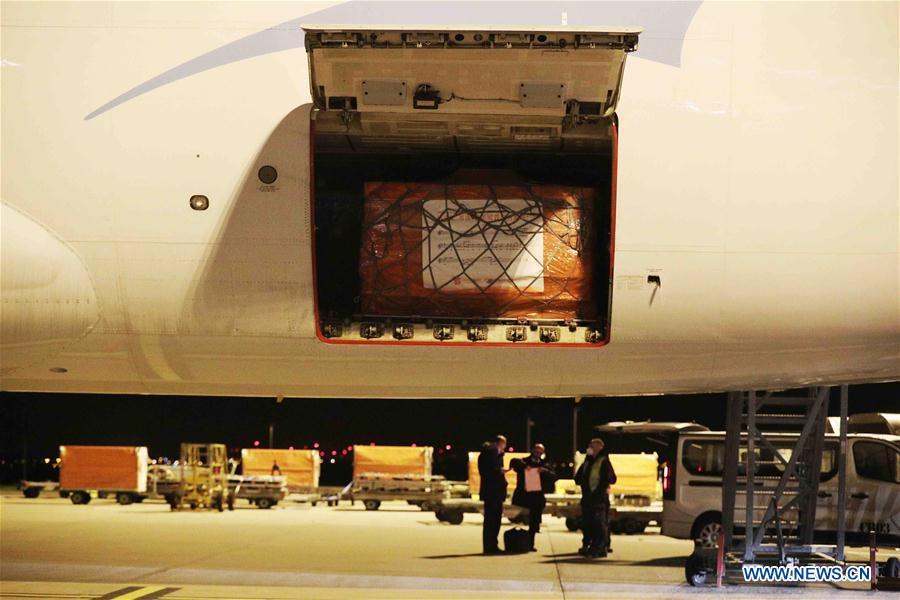 Plane carrying Chinese medical supplies for Europe lands in Belgium