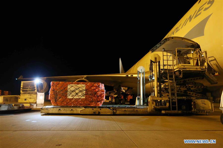 Plane carrying Chinese medical supplies for Europe lands in Belgium