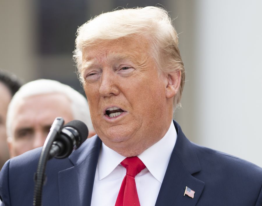U.S. President Donald Trump addresses a news conference at the White House in Washington D.C., the United States, on March 13, 2020. (Xinhua/Liu Jie)