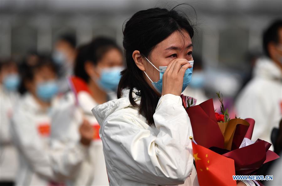 1st returned batch of medical workers finish quarantine in Tianjin