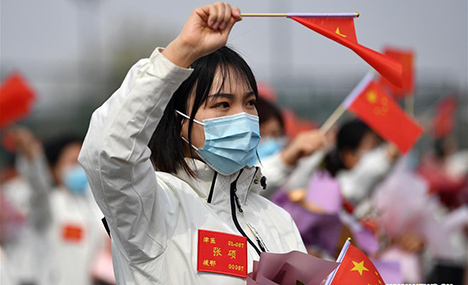 1st returned batch of medical workers finish quarantine in Tianjin