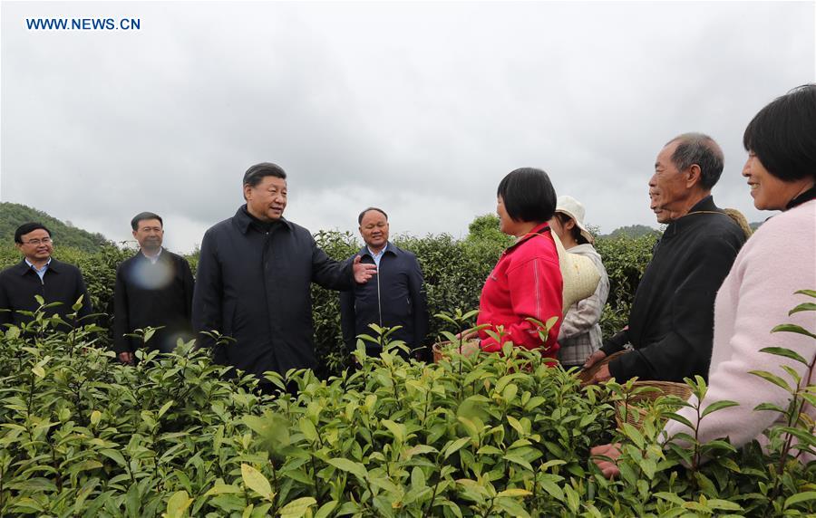 Xi inspects poverty alleviation in northwest China's Shaanxi Province