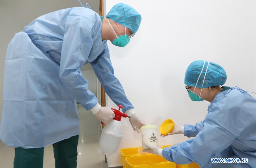 Pic story of young couple conducting novel coronavirus detections