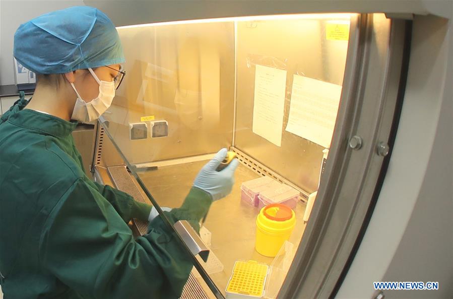 Pic story of young couple conducting novel coronavirus detections