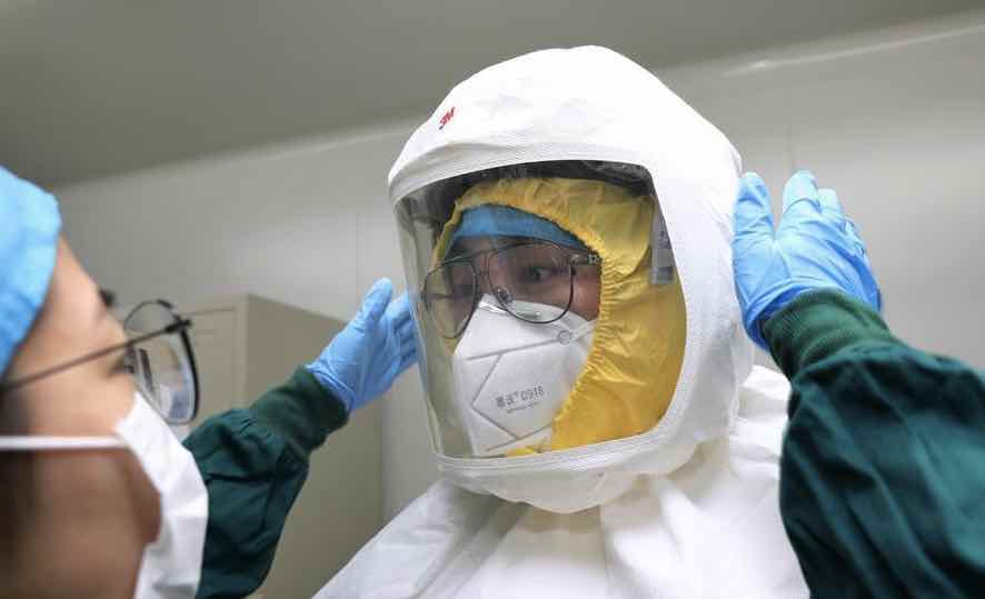 Pic story of young couple conducting novel coronavirus detections