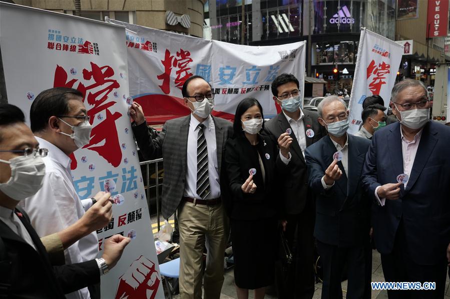 People sign petition in support of national security legislation in HK
