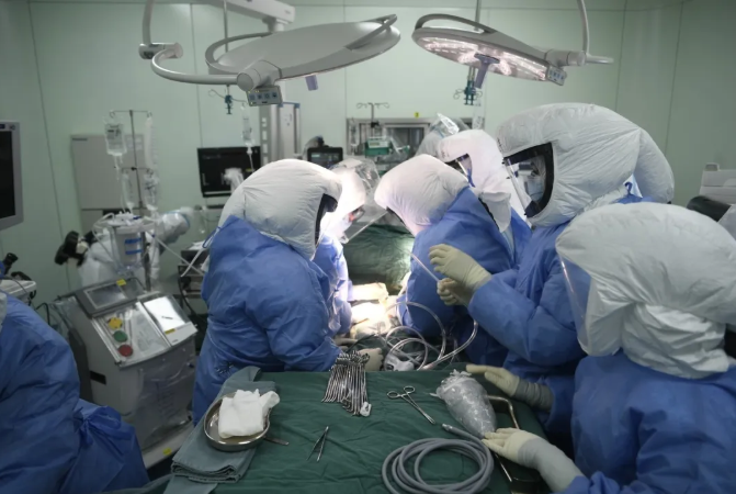Critical COVID-19 patient in China saved by lung transplant now able to stand up
