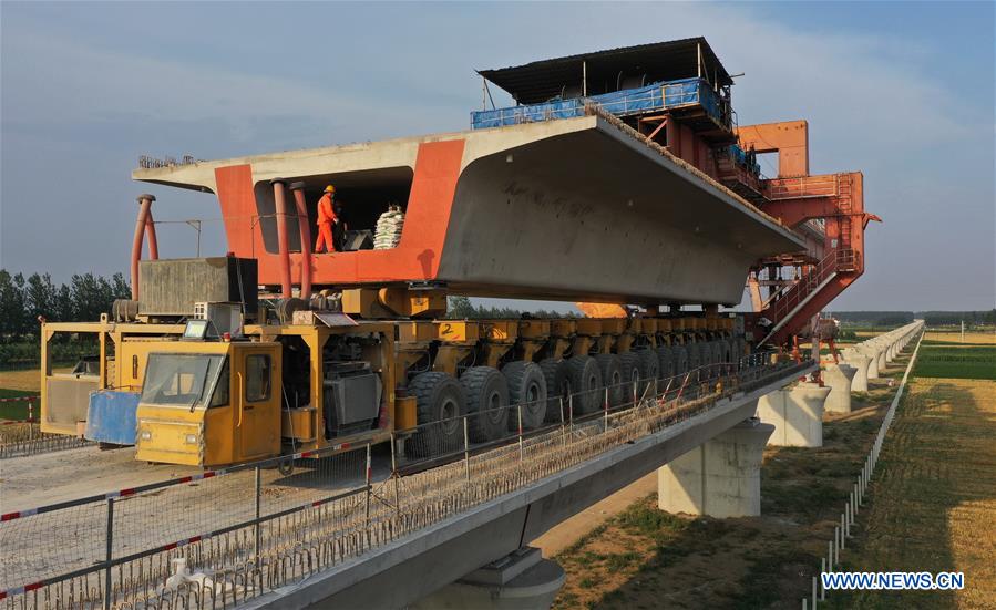 Beijing-Tangshan intercity railway under construction