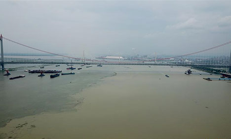 Water level in Dongting Lake rises due to sustained rainfall