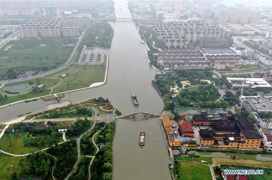 Flood prevention work in full swing along branch channel of Beijing-Hangzhou Grand Canal