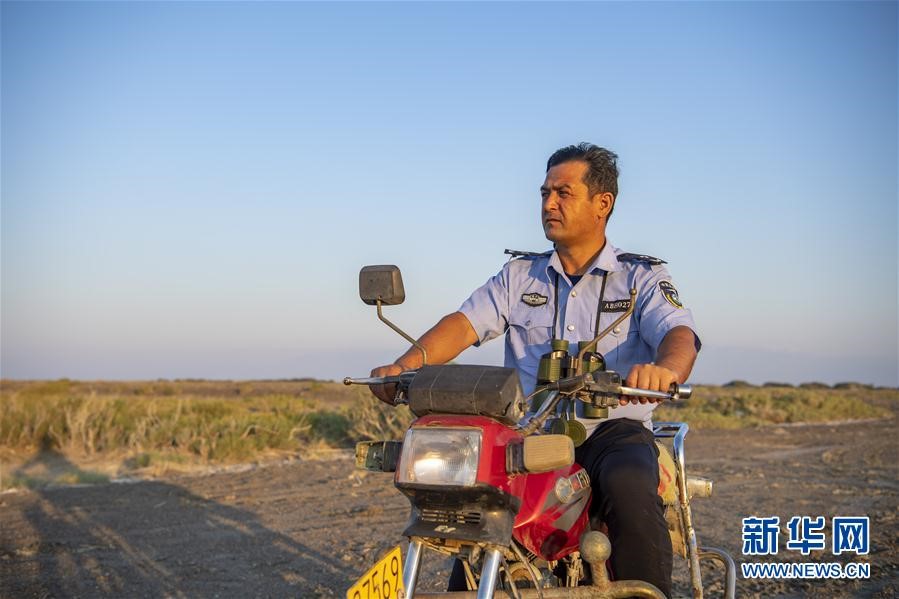 Ranger patrols Ebi Lake in NW China’s Xinjiang, witnesses ecological improvement