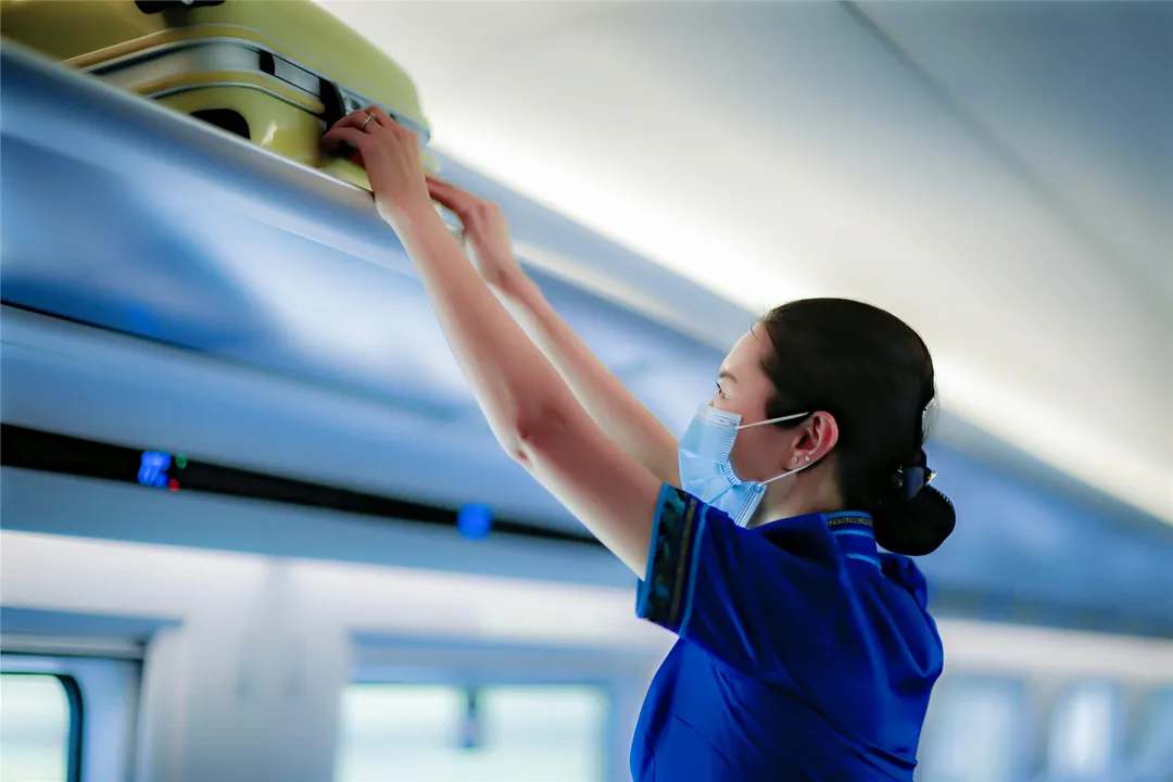 Hohhot high-speed trains update female attendant’s uniforms with Mongolian elements 