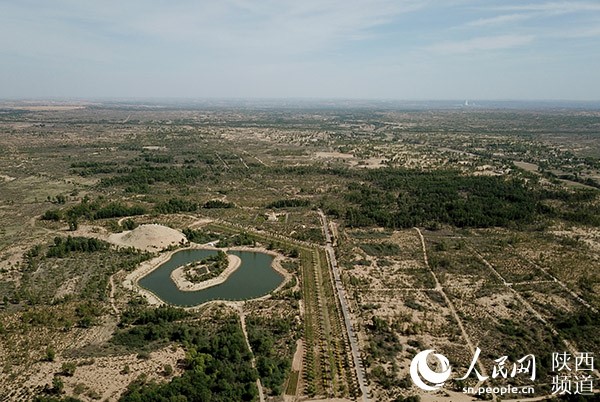 NW China’s Shaanxi province turns Mu Us Desert into green land