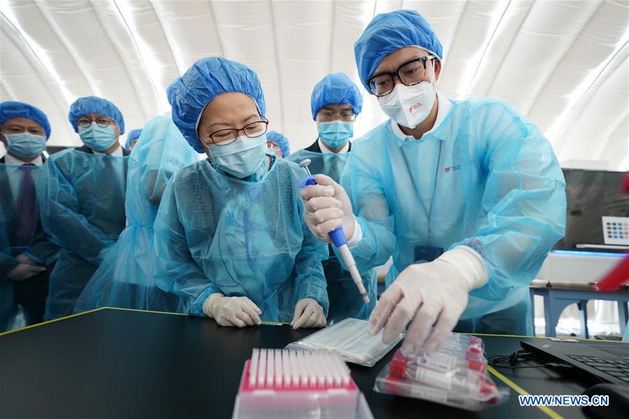 Carrie Lam visits Fire Eye Laboratory