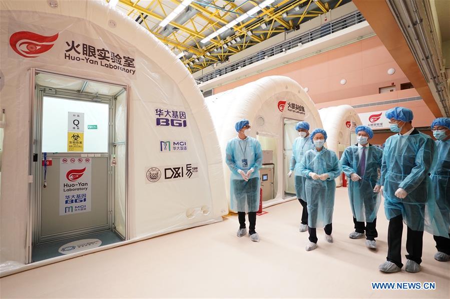 Carrie Lam visits Fire Eye Laboratory