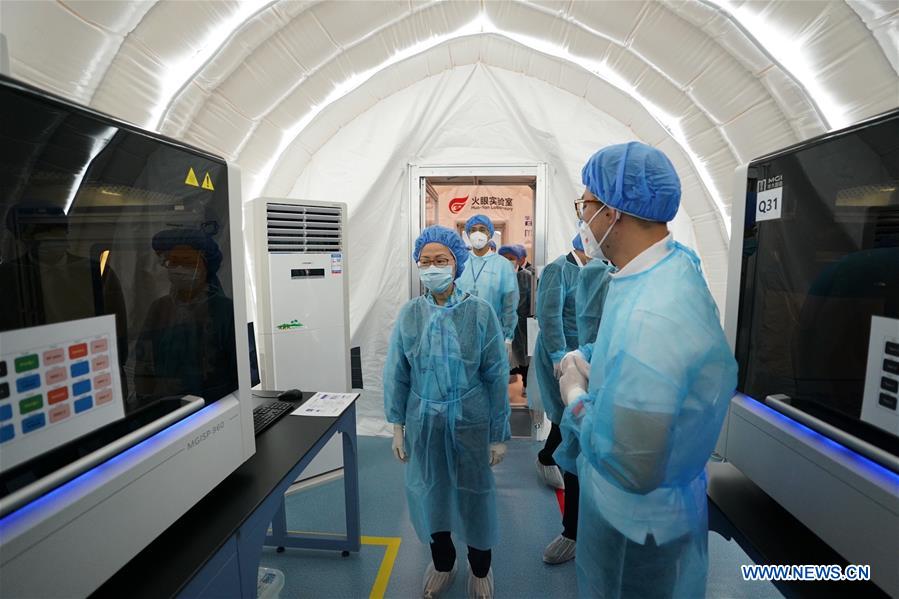 Carrie Lam visits Fire Eye Laboratory