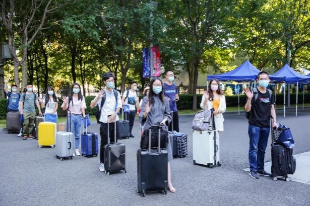 University students return to campus for new semester in Beijing