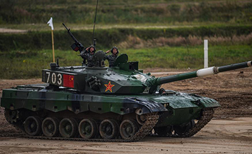 China enters semi-final in tank biathlon in int'l army games