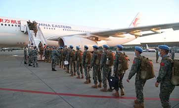 Chinese peacekeepers embarking on missions for world peace