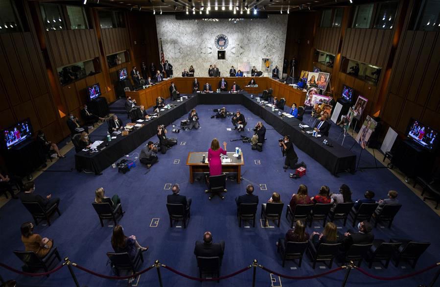 U.S. Senate hearing for Trump's Supreme Court nominee kicks off amidst raging partisan battle