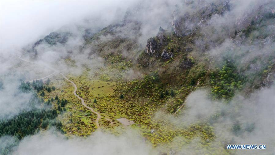 Scenery at Zhagana scenic area in Gansu