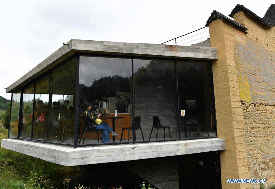 In pics: paddy fields-surrounded bookstore in Fujian