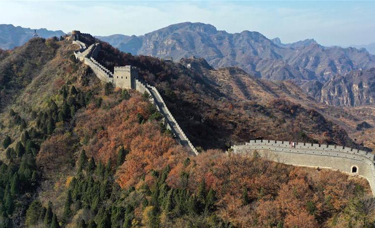 Autumn scenery of Taipingzhai Great Wall in Tianjin