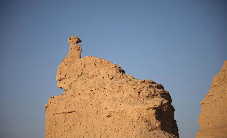 Yardang National Geopark famous for windswept rock formations