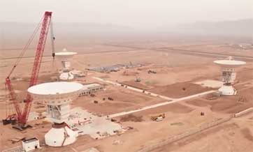 China operates first deep-space antenna array system in Xinjiang region