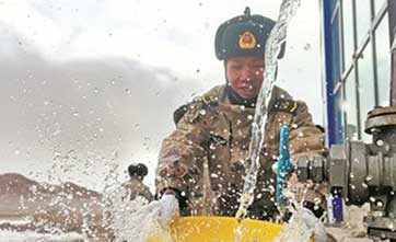 PLA makes breakthrough by drilling wells to draw water from permafrost in alpine areas