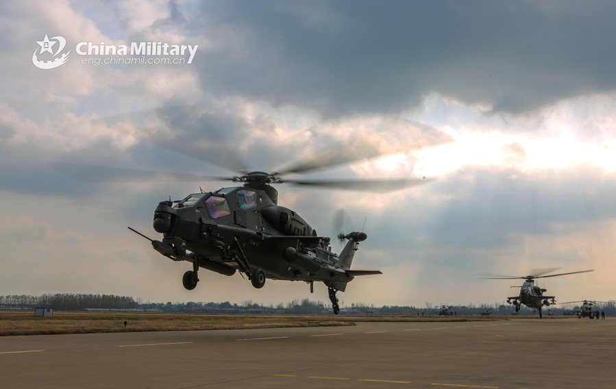 Attack helicopter lifts off for round-the-clock flight