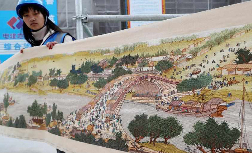 In pics: welder who likes cross-stitch as well in Shanghai