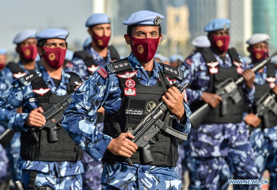 Military parade rehearsal held for Qatar's National Day