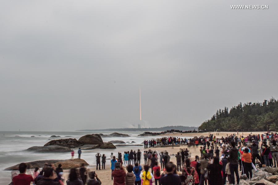 China's new carrier rocket Long March-8 makes maiden flight