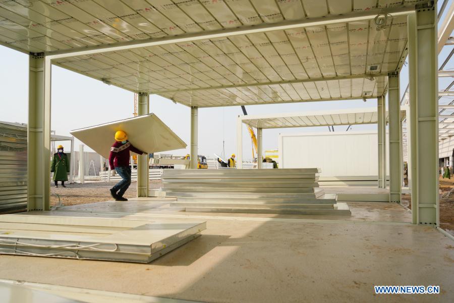 COVID-19 quarantine center under construction in Nangong City, Hebei