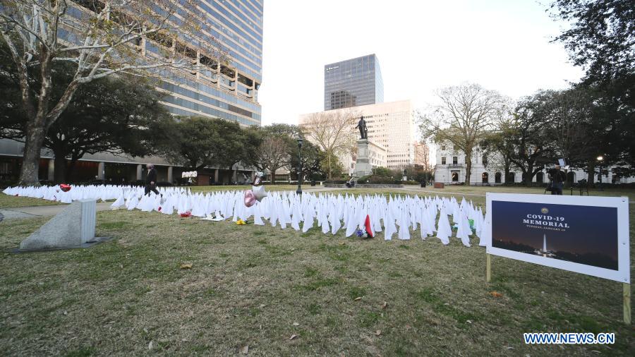 Memorial service for people who lost lives to COVID-19 held in New Orleans, U.S.