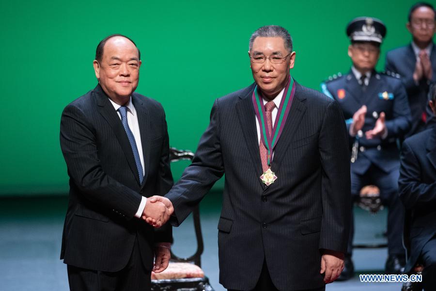 Macao honors outstanding individuals, entities