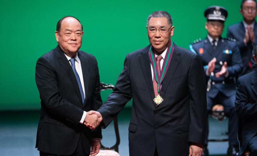 Macao honors outstanding individuals, entities