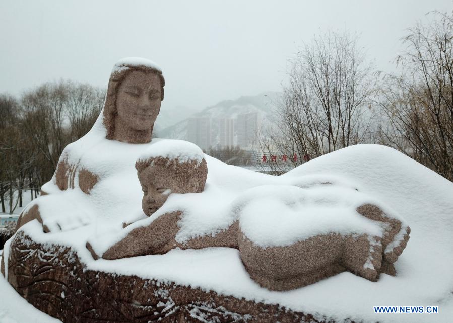 Snow scenery in Lanzhou, Gansu