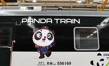 Take a look at panda-themed train in southwest China